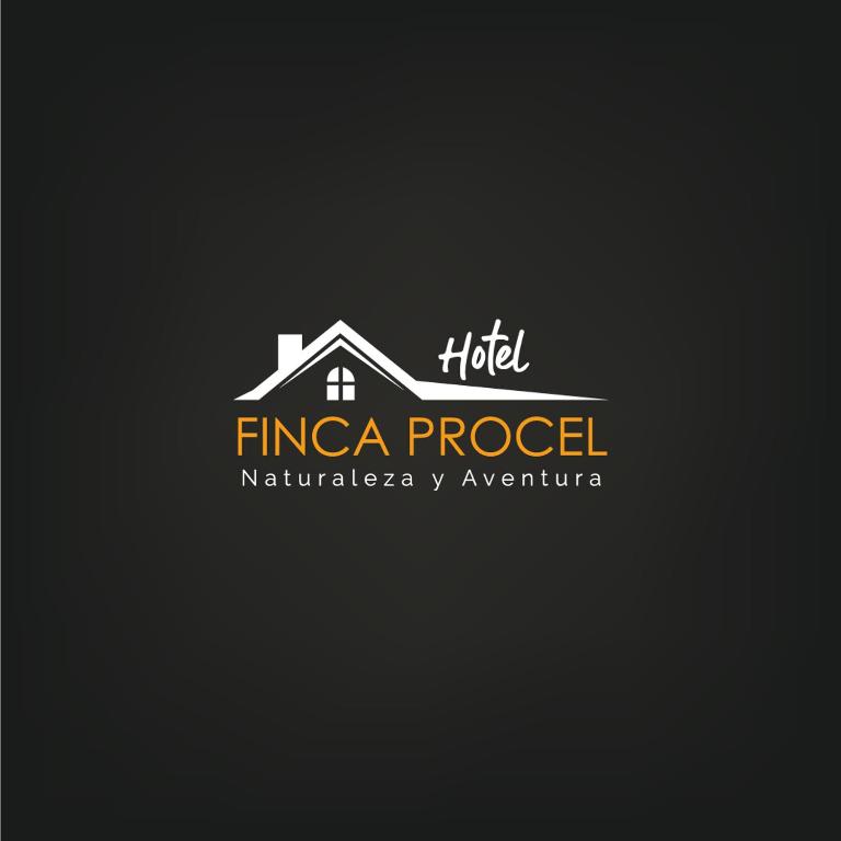 a logo for a real estate company with a house at Finca Procel in Palora
