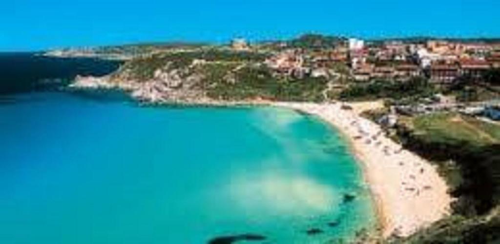 an aerial view of a beach with blue water at Casa Dia in Trappeto