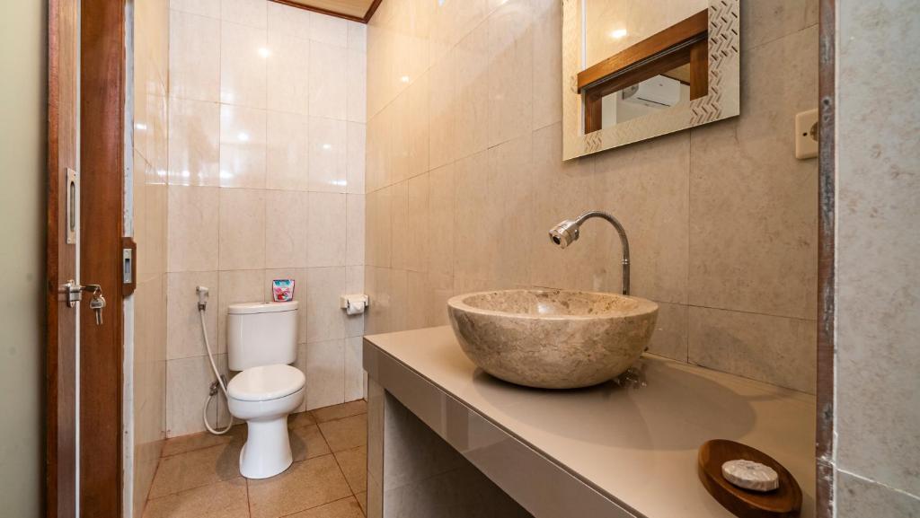 Koupelna v ubytování Depi House Ubud