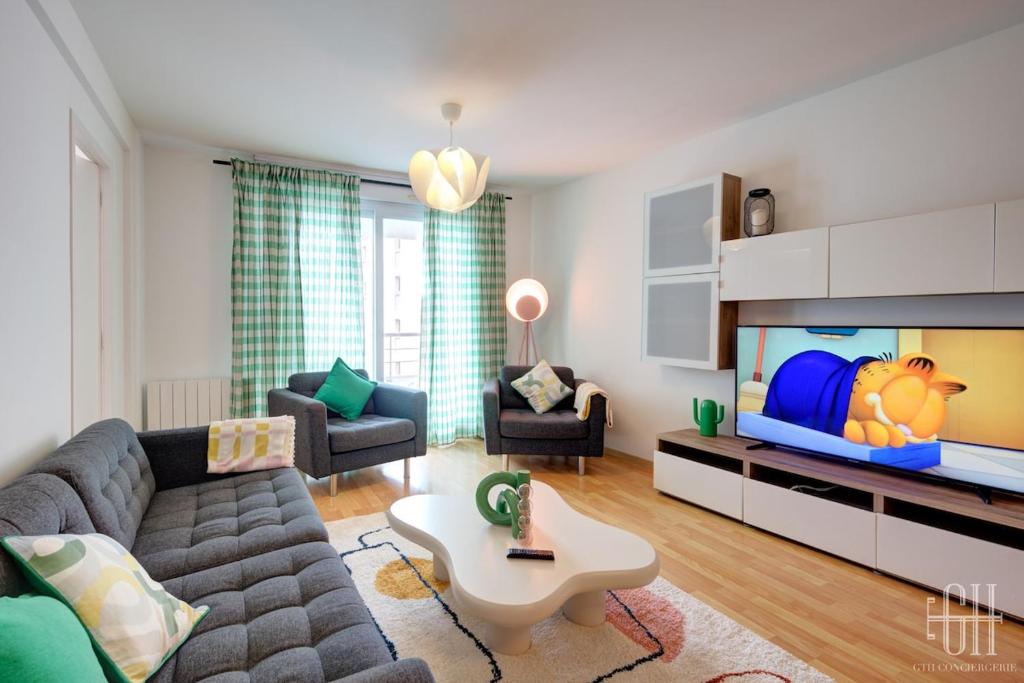 Posezení v ubytování Grand appartement hyper centre,4 chambres, parking