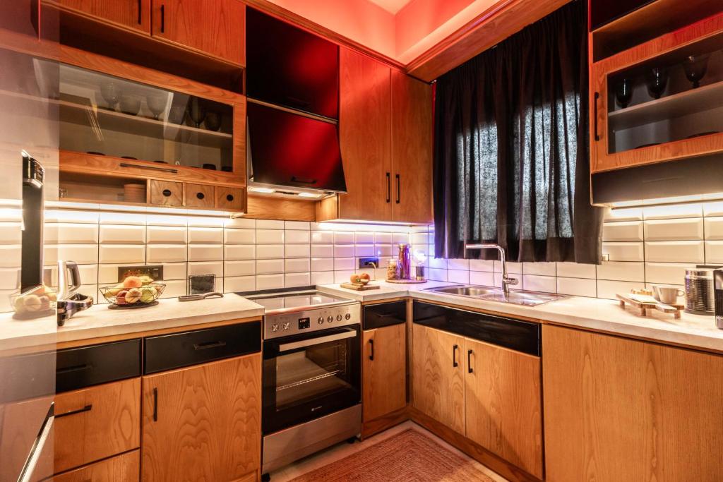 Kuchyň nebo kuchyňský kout v ubytování Mimosa Urban Habitation
