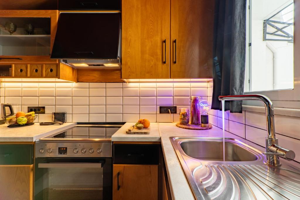 Kuchyň nebo kuchyňský kout v ubytování Mimosa Urban Habitation