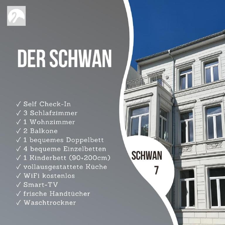Certifikát, hodnocení, plakát nebo jiný dokument vystavený v ubytování Der Schwan 7 - 3 Schlafzimmer - 2 Balkone - zentral - 100 qm