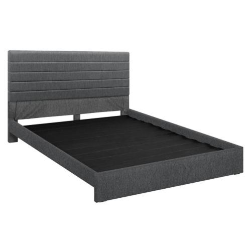 a bed with a black bed frame on a white background at Raabta tu hogar - Lotus in Medellín