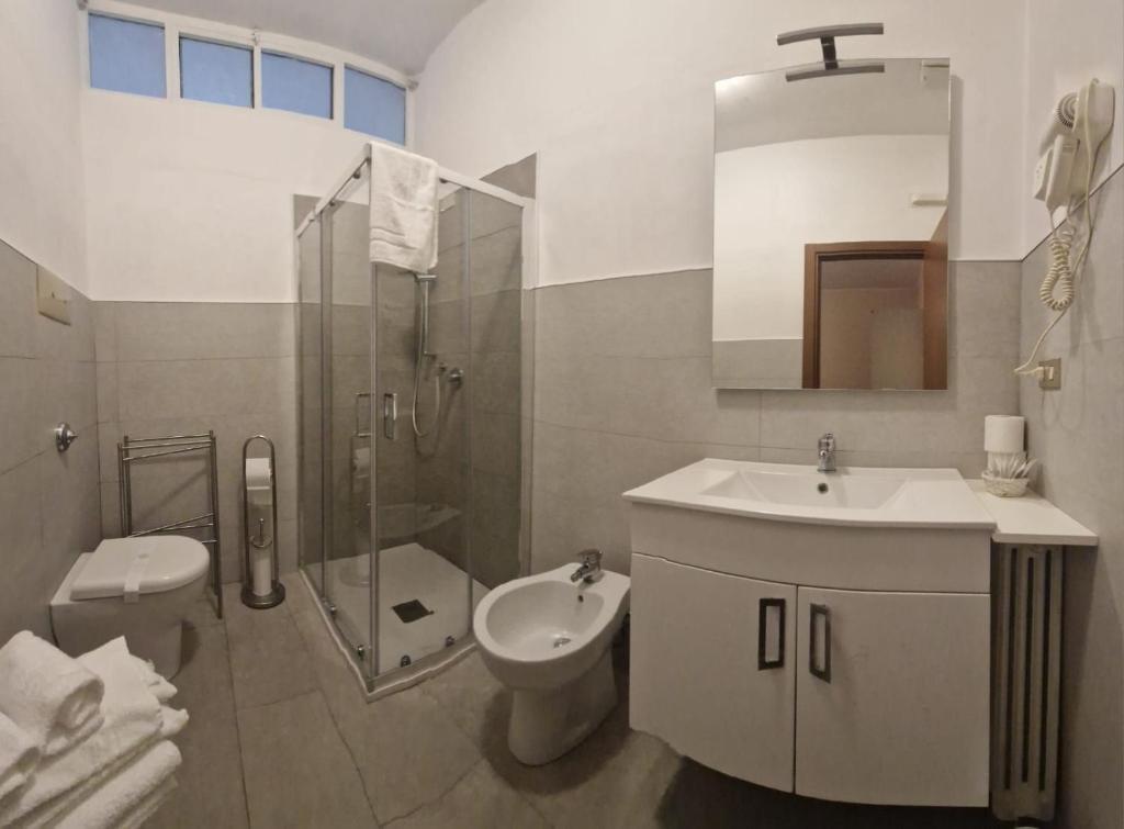 Koupelna v ubytování Albergo ristorante Da Tunon