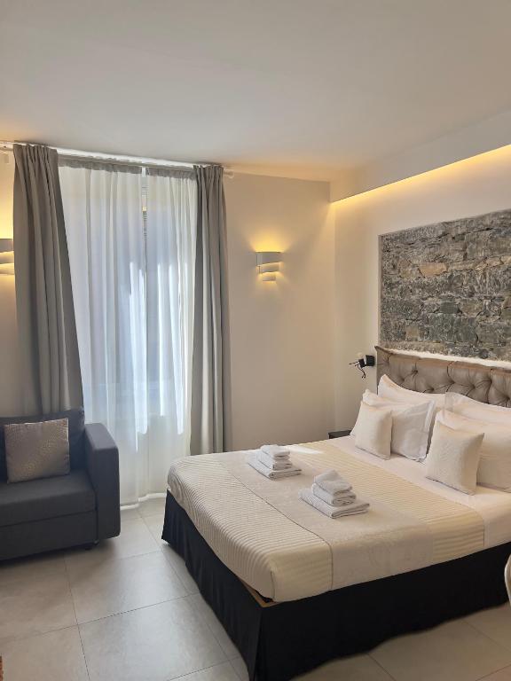 Postel nebo postele na pokoji v ubytování Sunset rooms