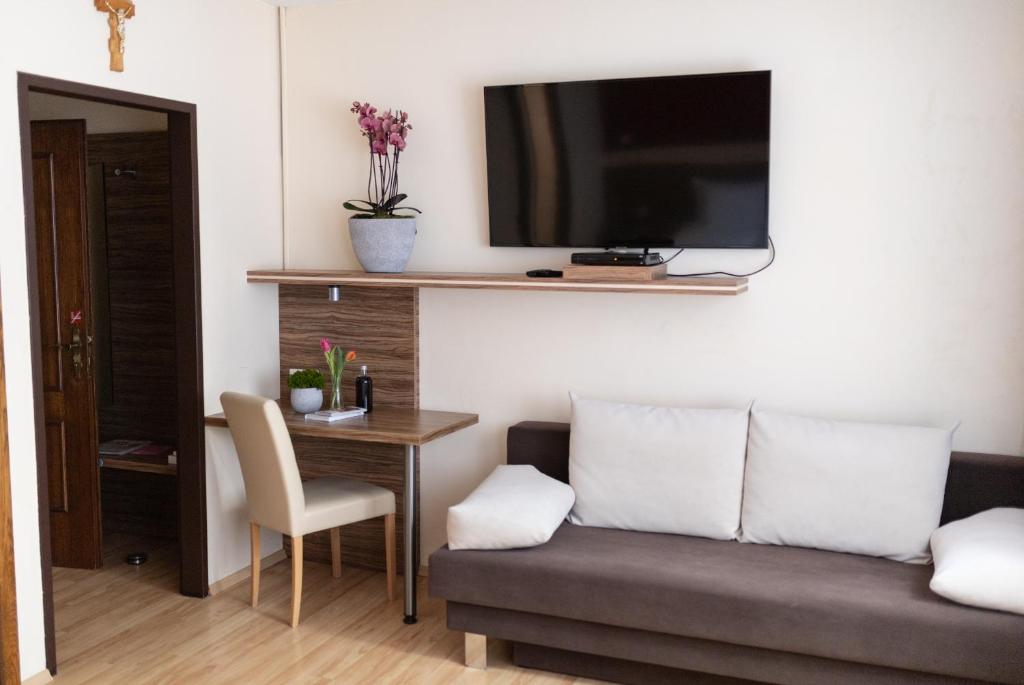 TV a/nebo společenská místnost v ubytování HOTEL MARIA
