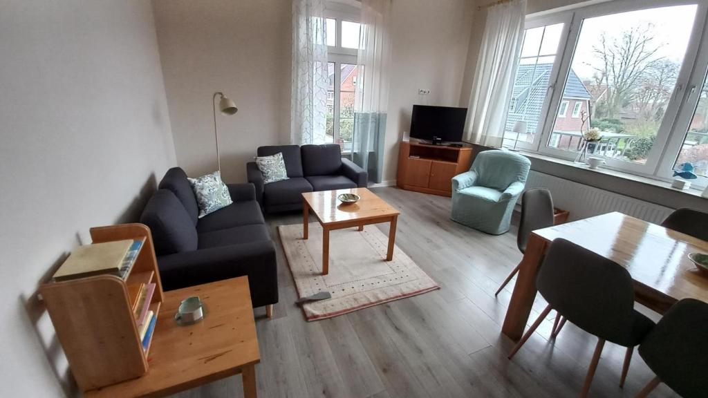 Posezení v ubytování Ferienwohnung-Moewe