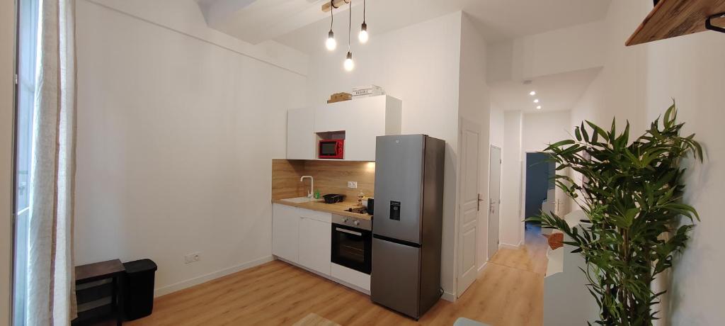 Kuchyň nebo kuchyňský kout v ubytování Apartment Montpellier centre-ville
