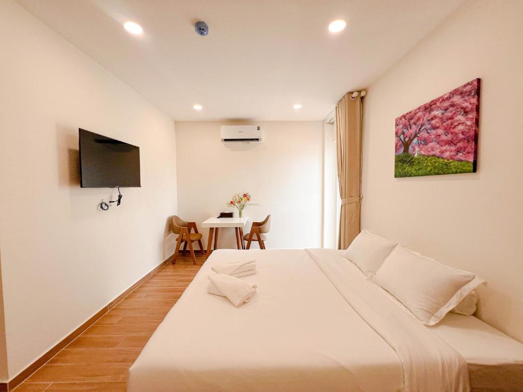 Postel nebo postele na pokoji v ubytování Heyday apartment