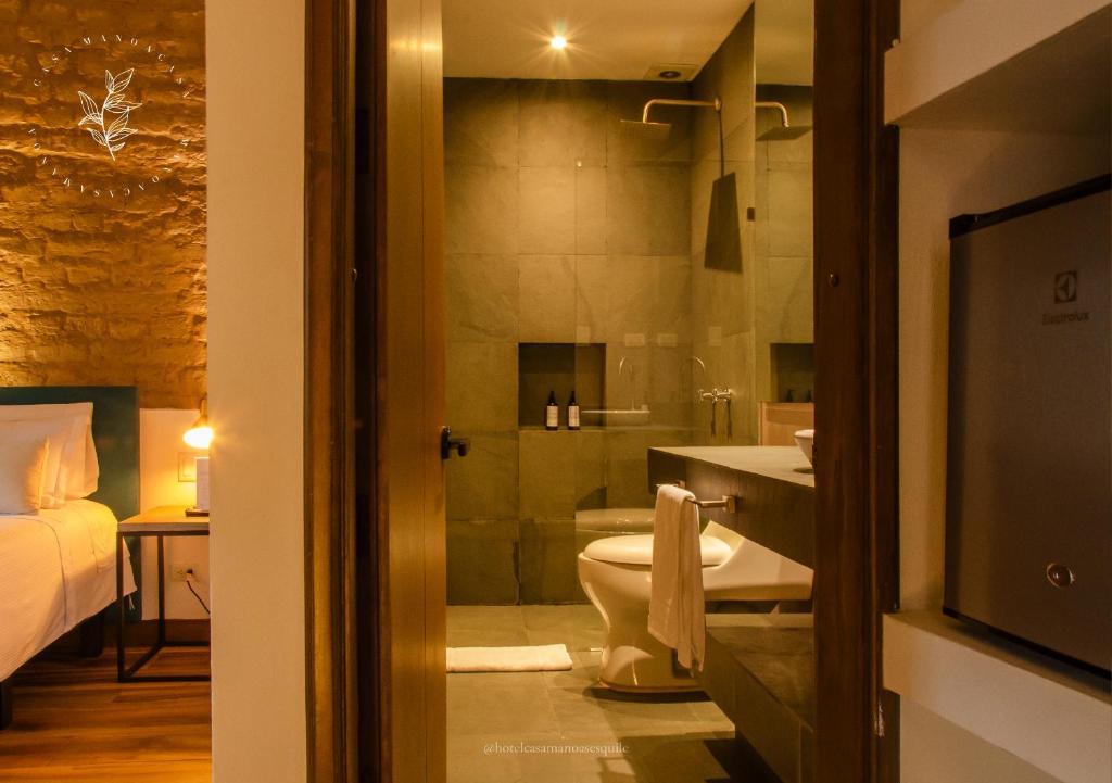 Koupelna v ubytování Hotel Casa Manoa Sesquile