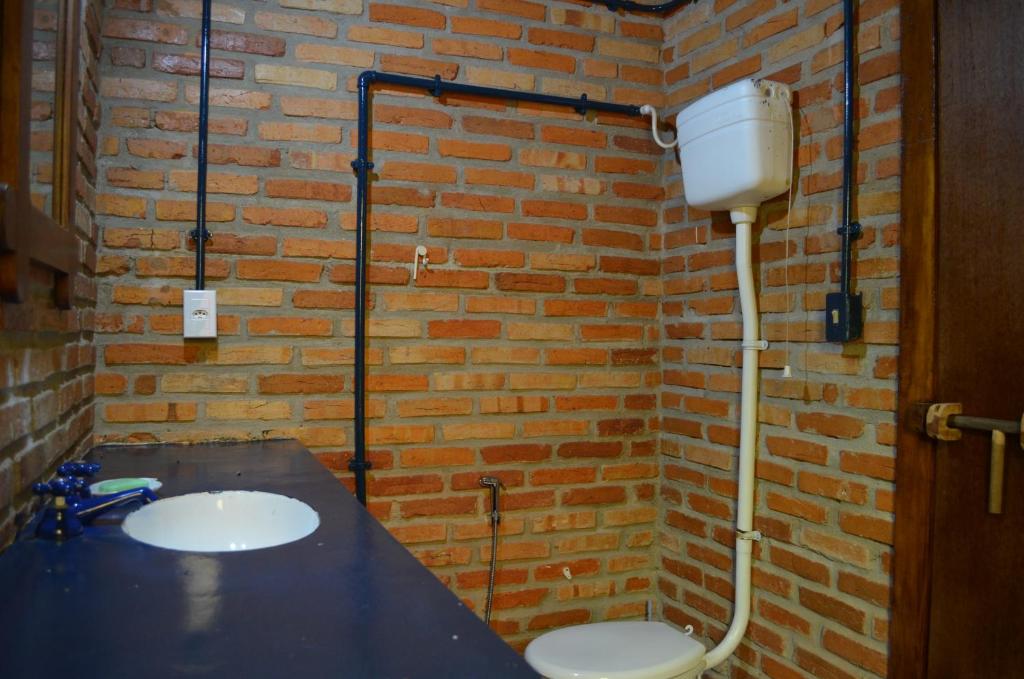 Koupelna v ubytování Pousada Alto Pirapitinga
