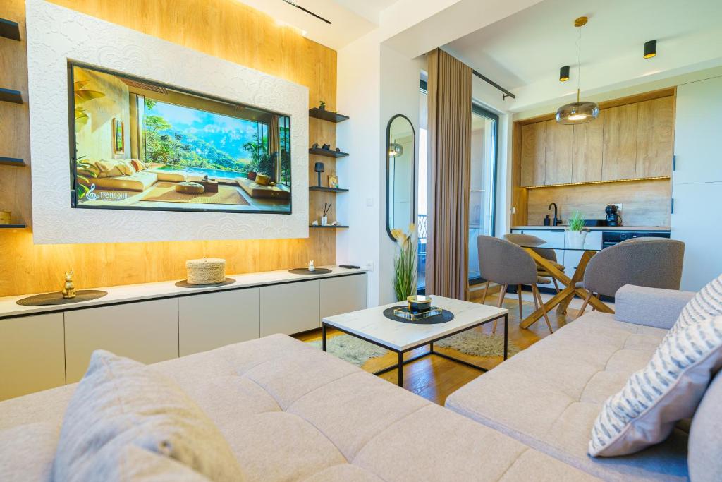 TV a/nebo společenská místnost v ubytování Zlatiborske terase Spa&Wellness