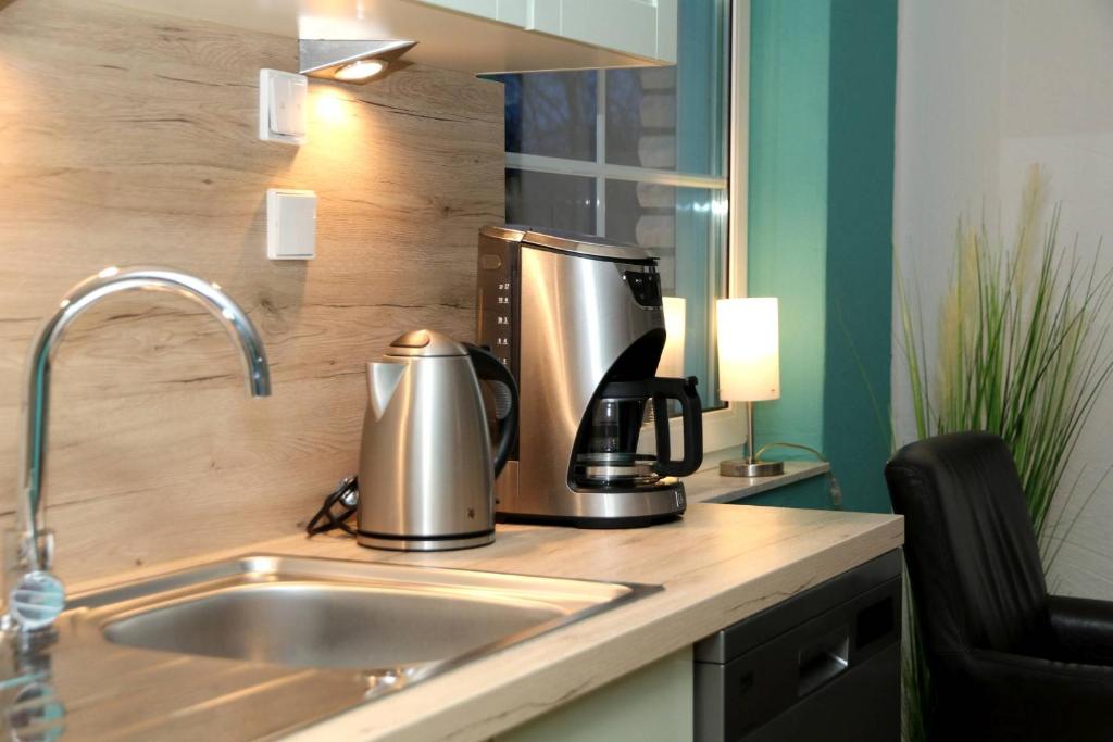 Kuchyň nebo kuchyňský kout v ubytování Ferienwohnung Vogler