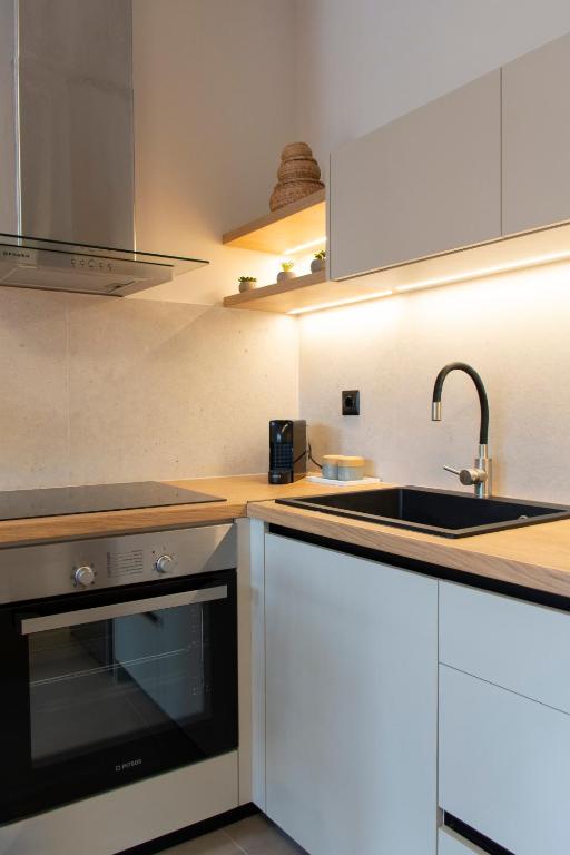 Kuchyň nebo kuchyňský kout v ubytování Lotus Serenity Suites