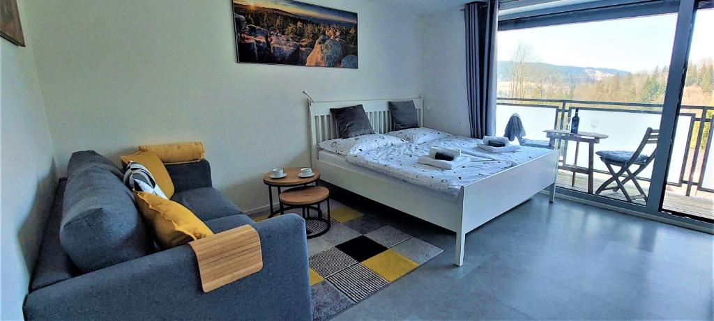 Posezení v ubytování Apartmán Na kraji lesa