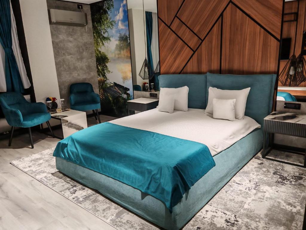 Postel nebo postele na pokoji v ubytování Complex Turistic Casa Romaneasca