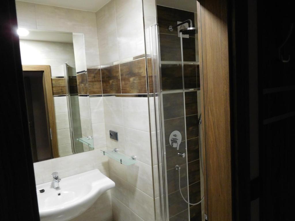 Koupelna v ubytování Hotel Panon