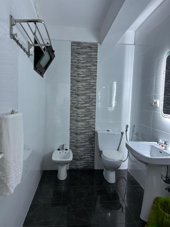 Koupelna v ubytování Crystal hotel
