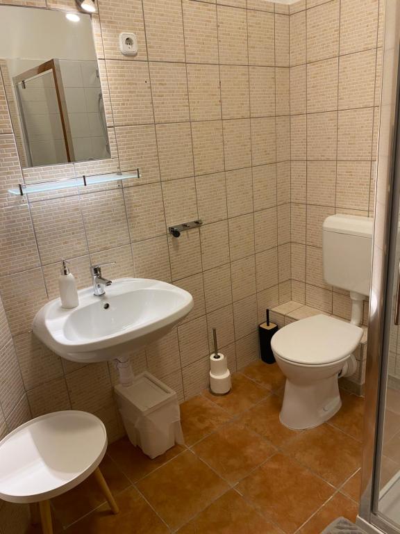 Koupelna v ubytování Takács Vendégház