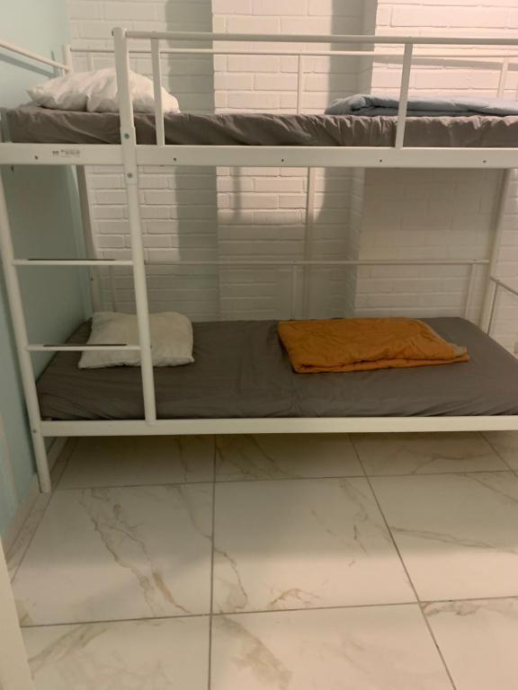 Palanda nebo palandy na pokoji v ubytování Svea Hostel