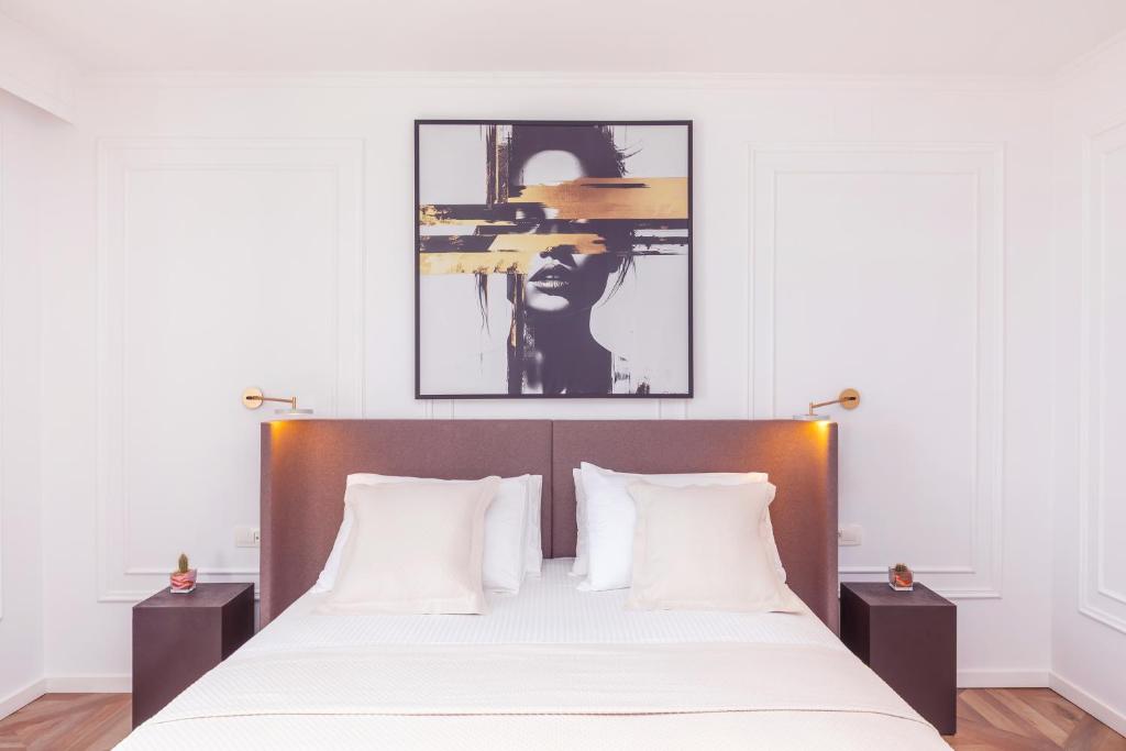 Postel nebo postele na pokoji v ubytování Ragusina luxury apartments