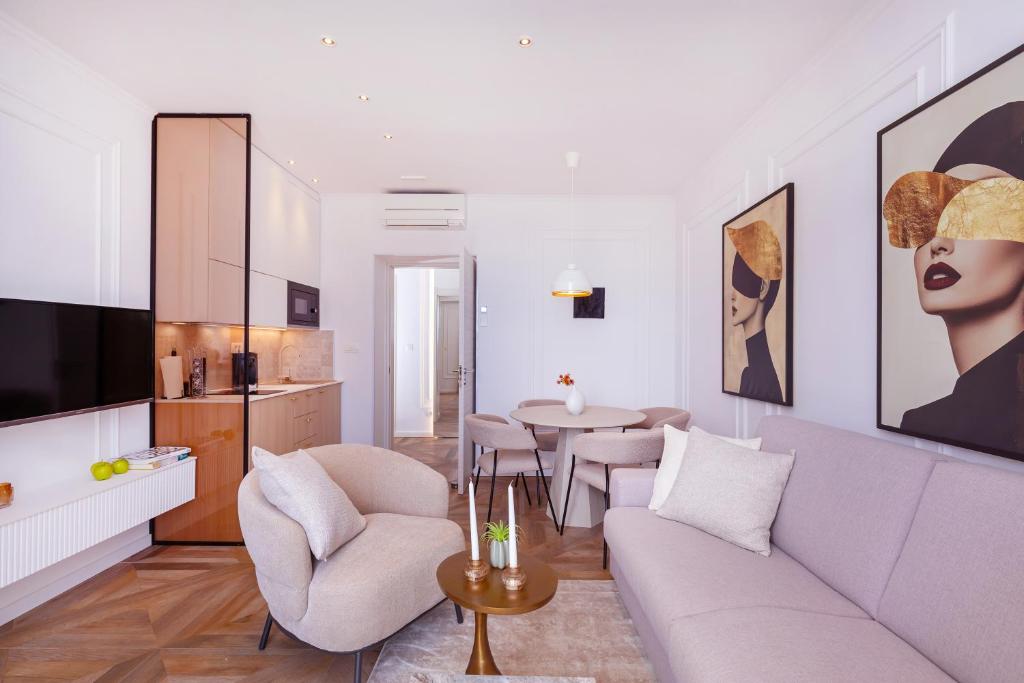 Posezení v ubytování Ragusina luxury apartments