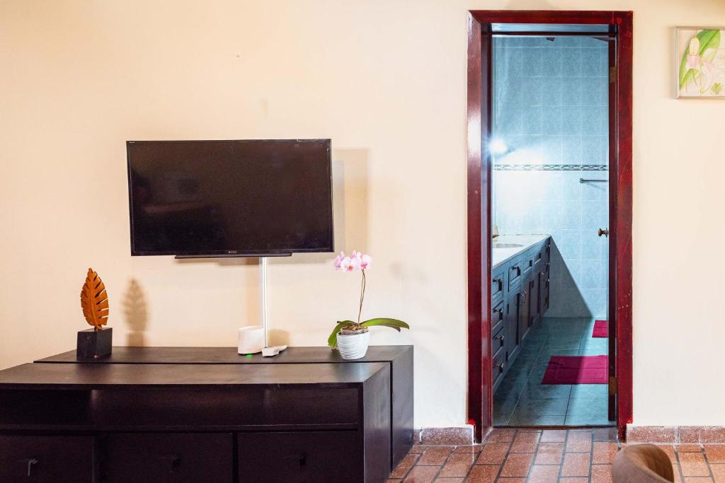 TV a/nebo společenská místnost v ubytování Casa Orquídea Panamá