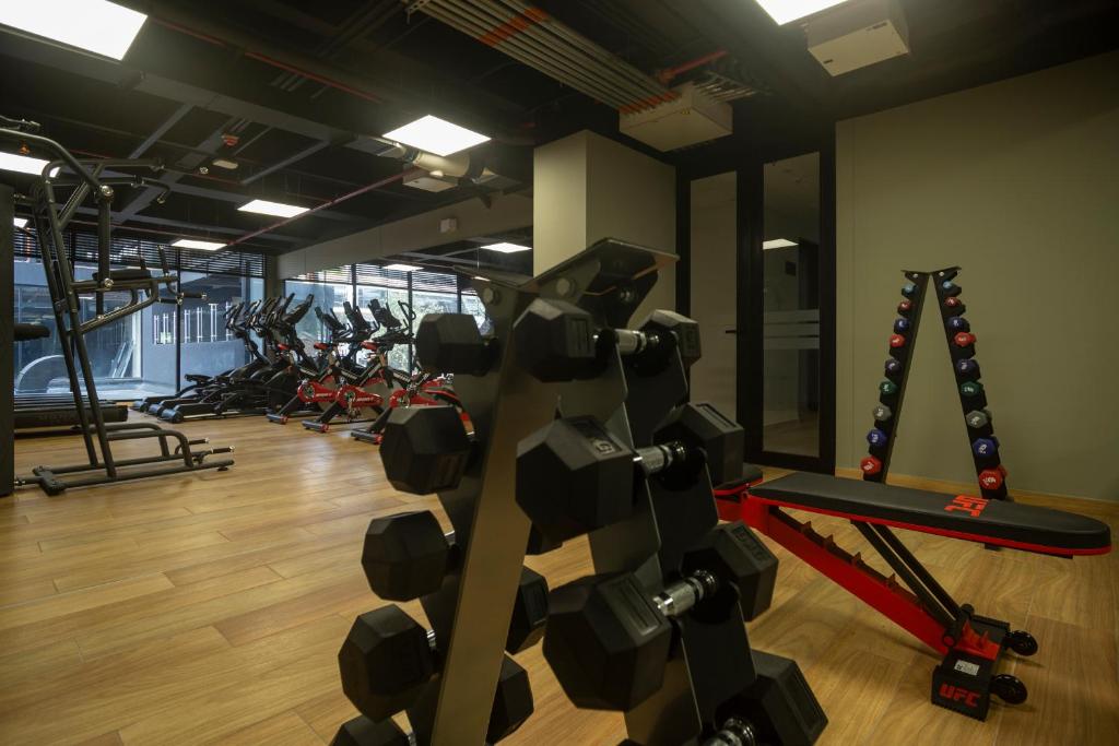 Fitness centrum a/nebo fitness zařízení v ubytování Taj 97
