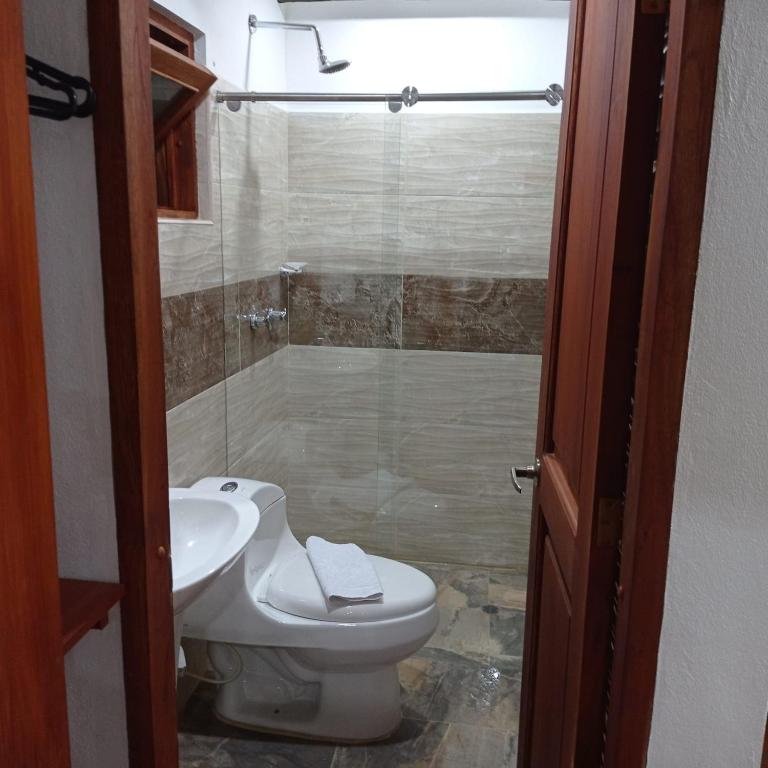 Koupelna v ubytování Casa Hotel La Villa del Rosario