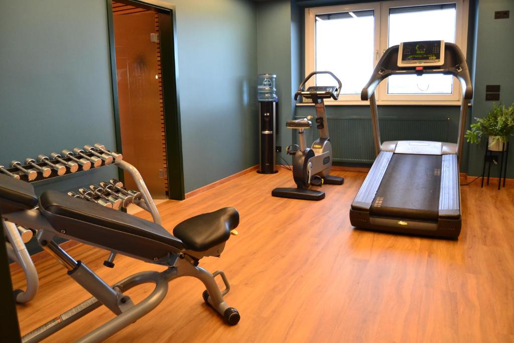 Fitness centrum a/nebo fitness zařízení v ubytování Seaside Residenz Hotel Chemnitz