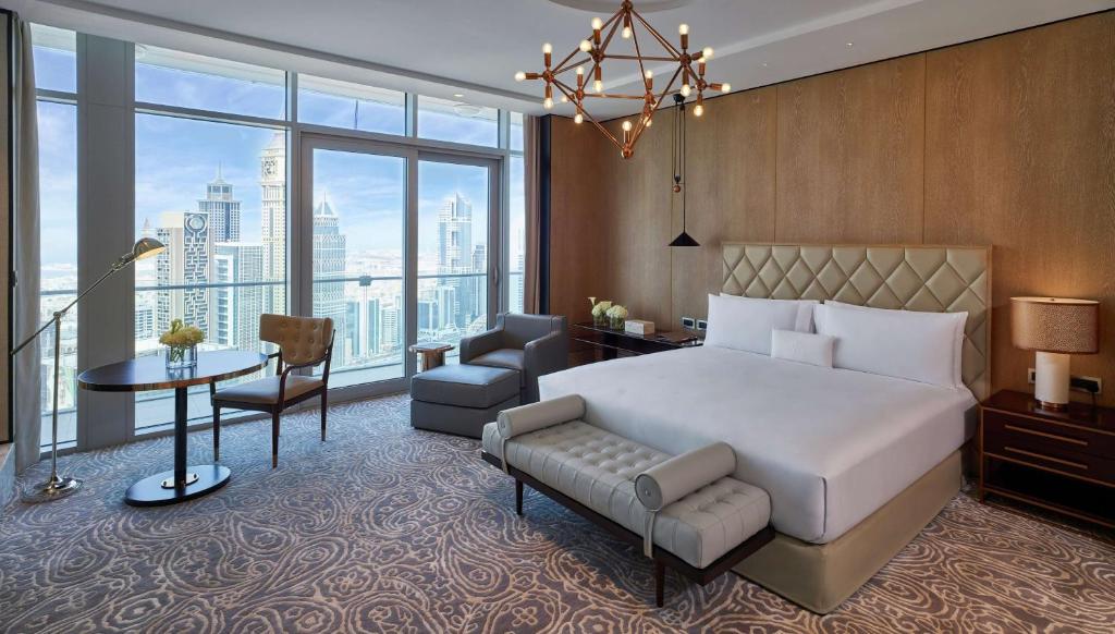 Waldorf Astoria Dubai International Financial Centreにあるベッド