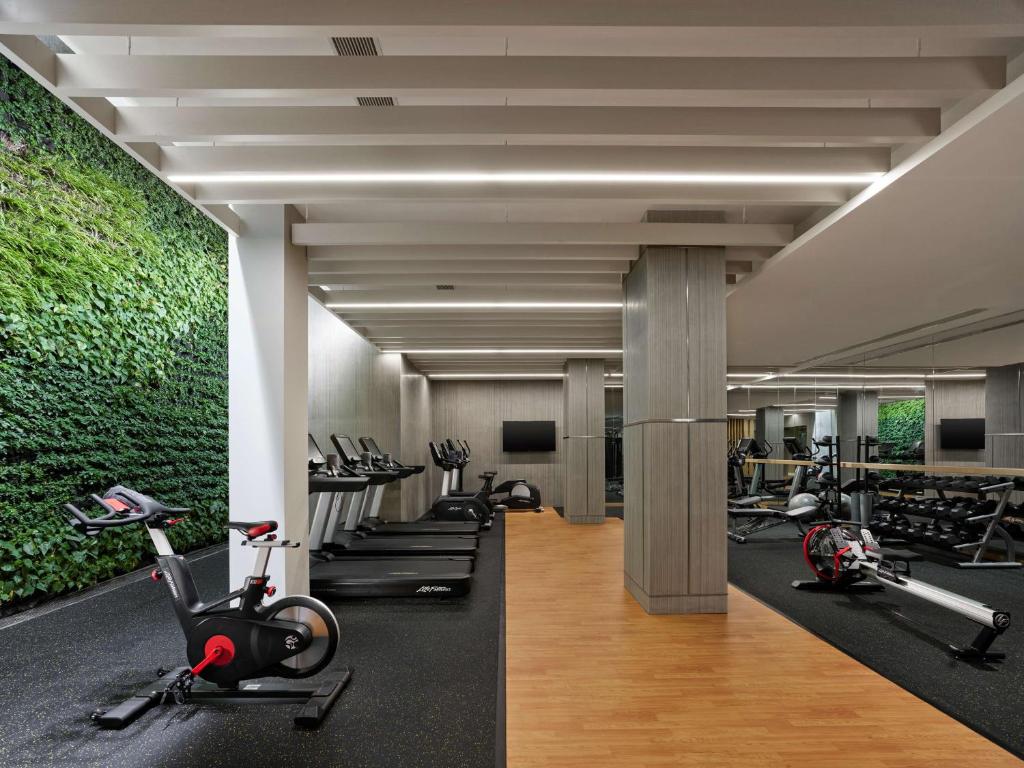 Fitness centrum a/nebo fitness zařízení v ubytování Hilton Shanghai Songjiang Guangfulin