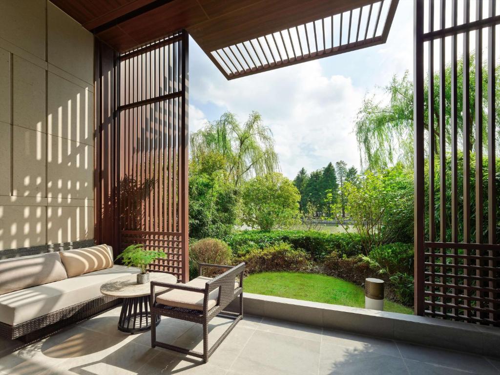 Zahrada ubytování Hilton Shanghai Songjiang Guangfulin