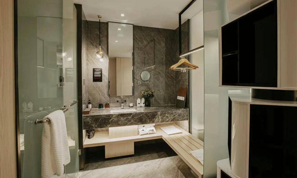 Ένα μπάνιο στο Wuhan Hazens Hotel