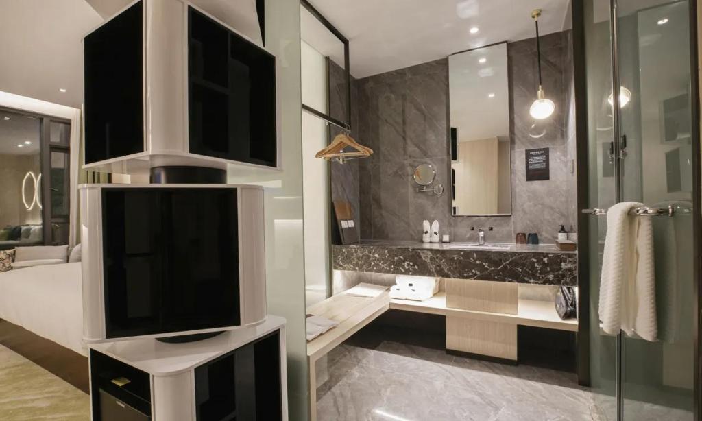 Ένα μπάνιο στο Wuhan Hazens Hotel