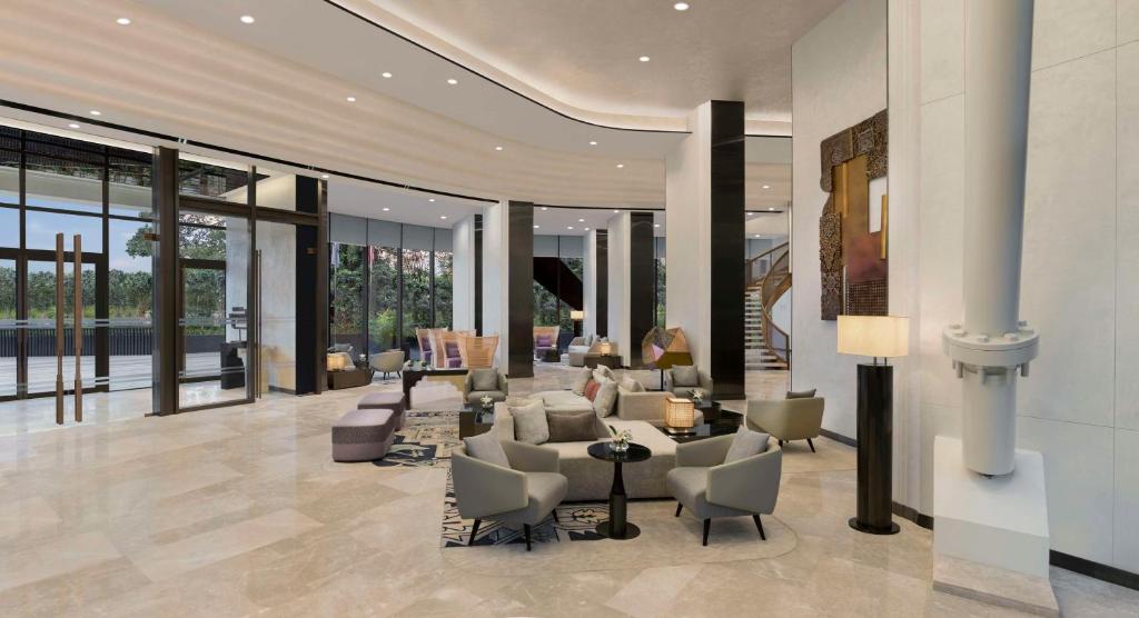 Posezení v ubytování Hilton Kathmandu
