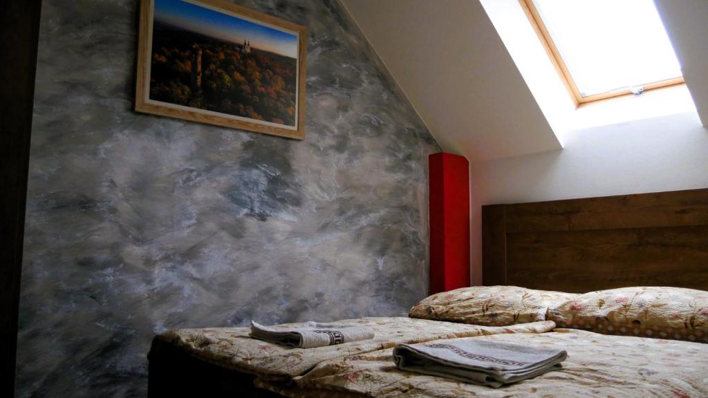 Postel nebo postele na pokoji v ubytování 100dola