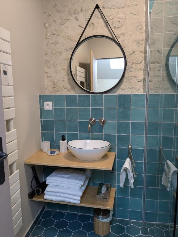 Koupelna v ubytování La Sourcière Beaugency