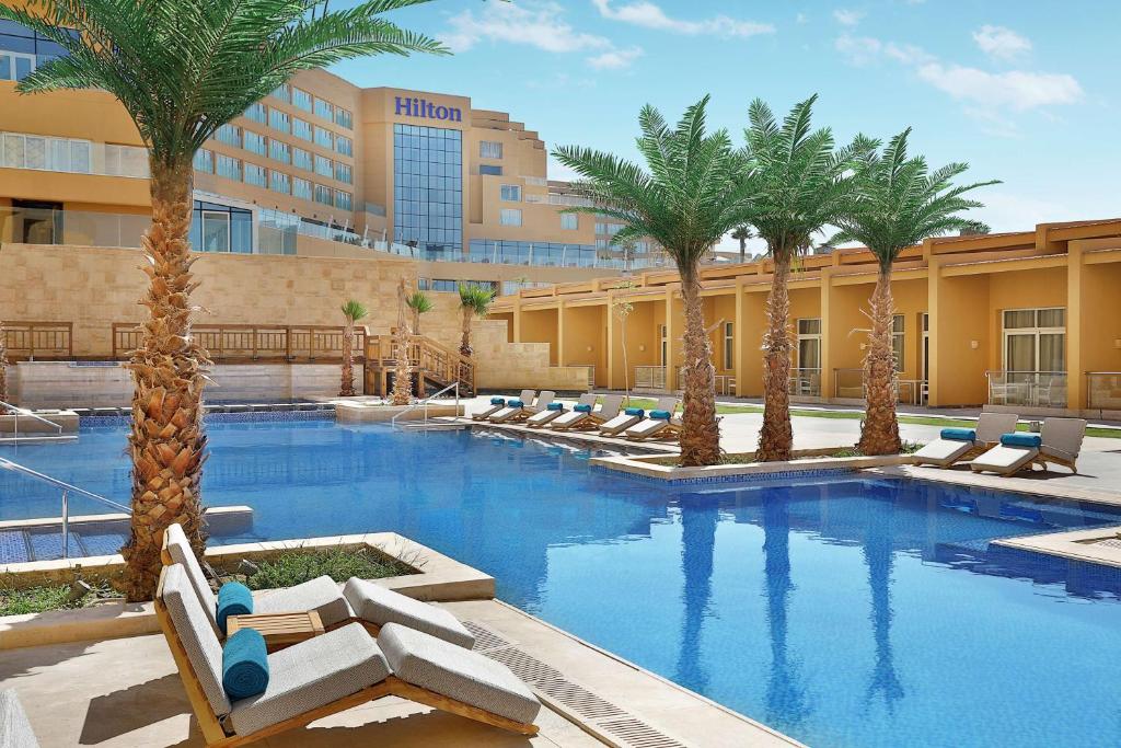 Bazén v ubytování Hilton Hurghada Plaza Hotel nebo v jeho okolí