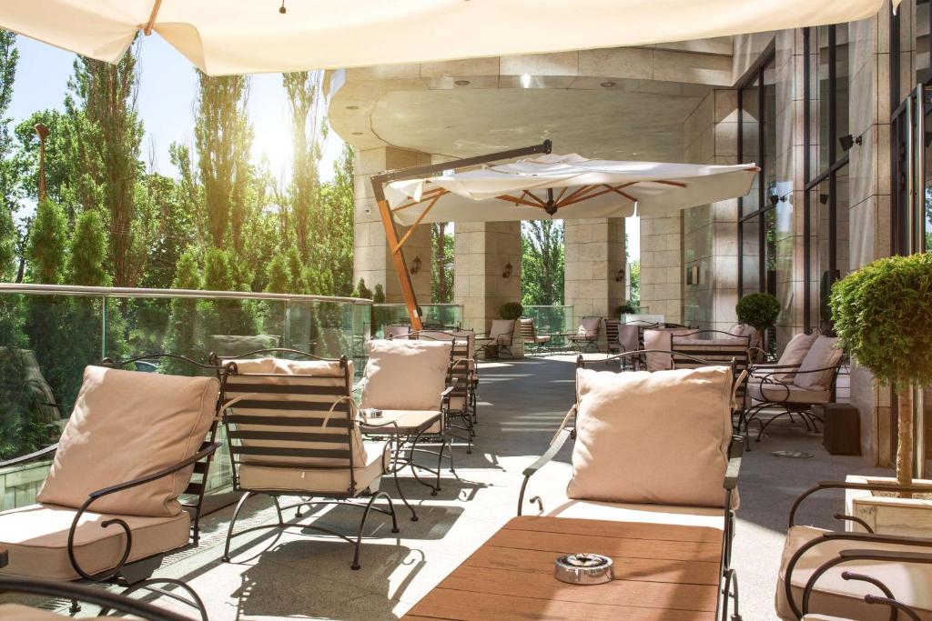 Posezení v ubytování Hilton Kyiv