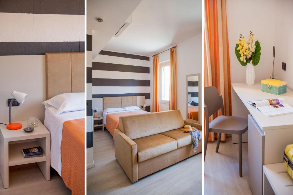 Postel nebo postele na pokoji v ubytování Albergo La Piazzetta