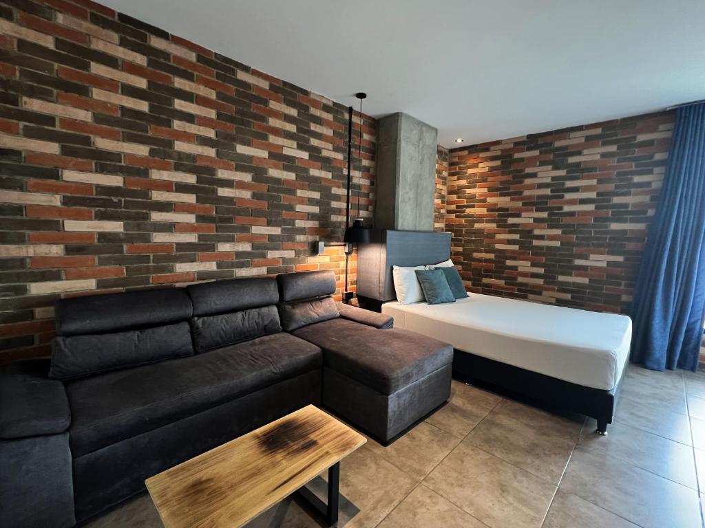 Postel nebo postele na pokoji v ubytování Apartahotel con Piscina