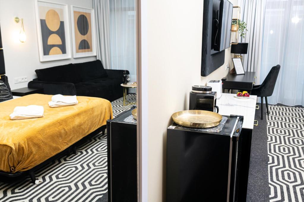 Posteľ alebo postele v izbe v ubytovaní Solne Apartamenty A247 z klimatyzacją Solny Resort