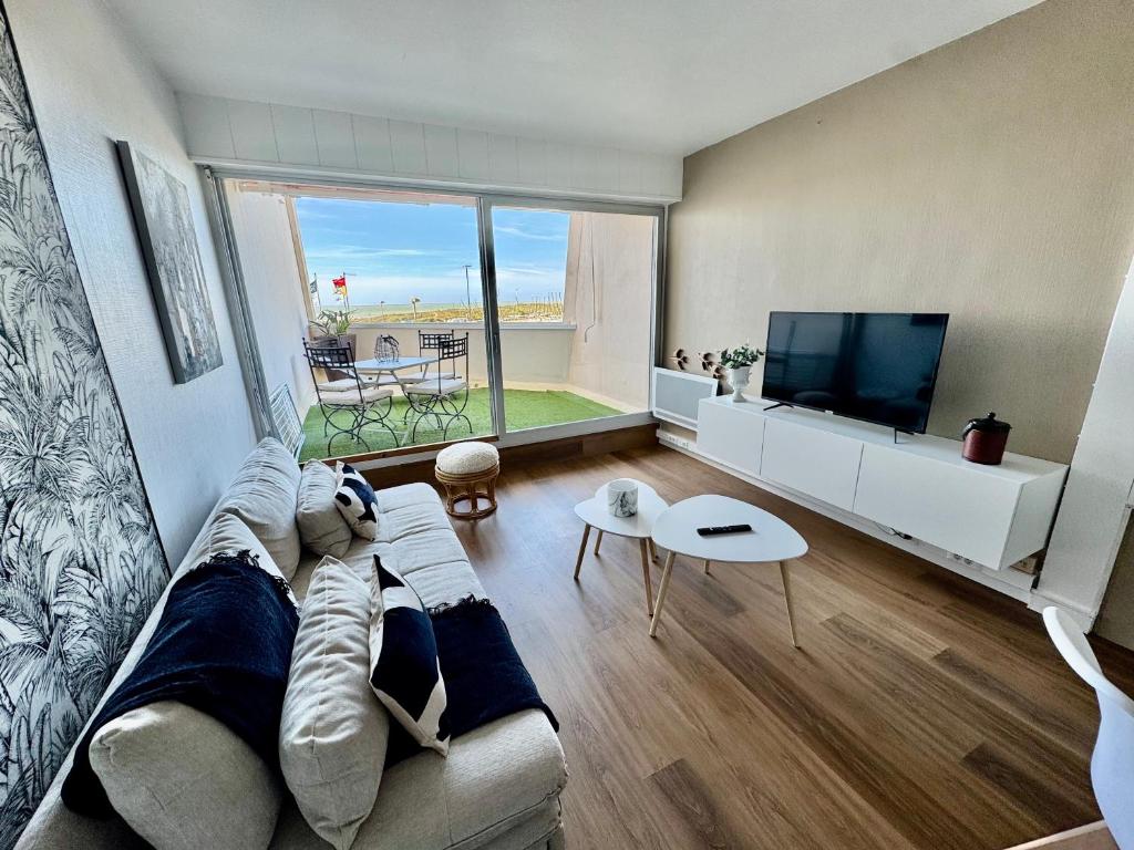 Χώρος καθιστικού στο Evasion Océane - Studio vue mer
