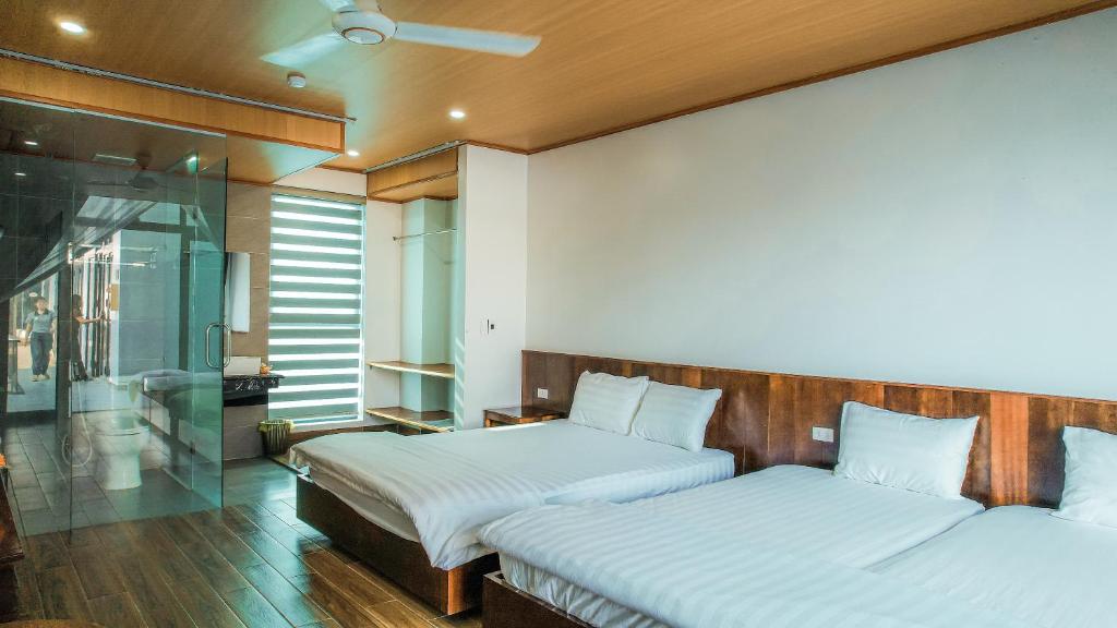 Postel nebo postele na pokoji v ubytování Homestay Thiên Cầm