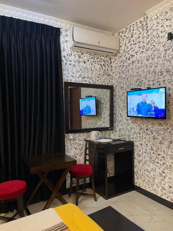 TV a/nebo společenská místnost v ubytování Motel VIP