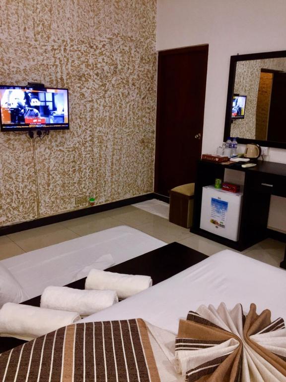 TV a/nebo společenská místnost v ubytování Motel VIP
