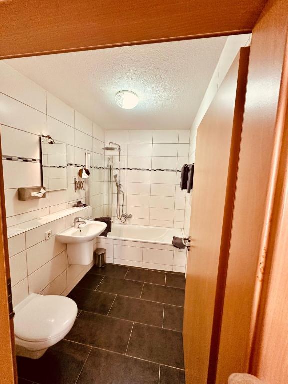 Koupelna v ubytování Gasthaus Grafenstuben