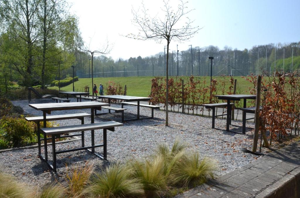 Zahrada ubytování Auberge des 3 Fontaines